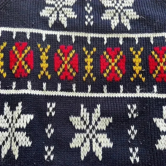 JCPenney Vintage 90s Festive Christmas Sweater Snowflake Pattern Size La… - Picture 2 of 5